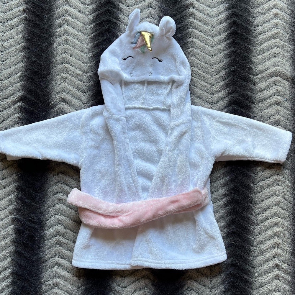 Unicorn Baby Robe 0-9months